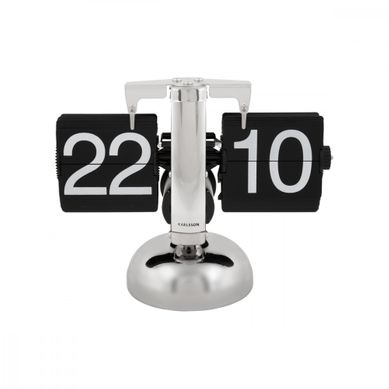 Horloge à Poser Small Flip H16,5cm Argent