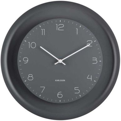 Horloge Murale En Métal Dual Disc Gris Foncé