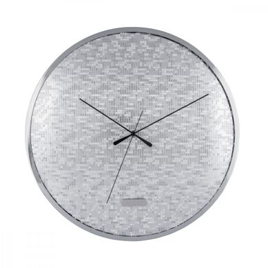 Horloge Murale Disco D40cm Argent