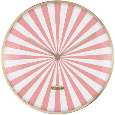 Horloge En Métal Candy Swirl Dome Rose