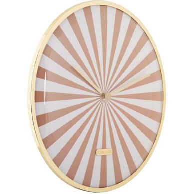 Horloge En Métal Candy Swirl Dome Marron Clair