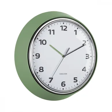 Horloge Murale Modern Retro D34cm Vert