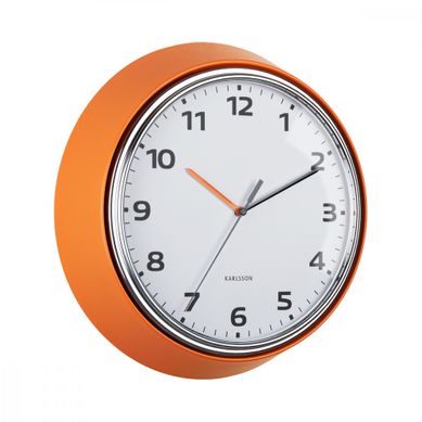 Horloge Murale Modern Retro D34cm Orange