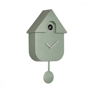 Horloge Coucou Moderne H40cm Vert Métallique