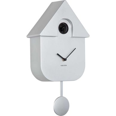 Horloge Coucou Moderne H40cm Argent