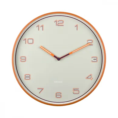 Horloge Lined Numbers D40cm Orange