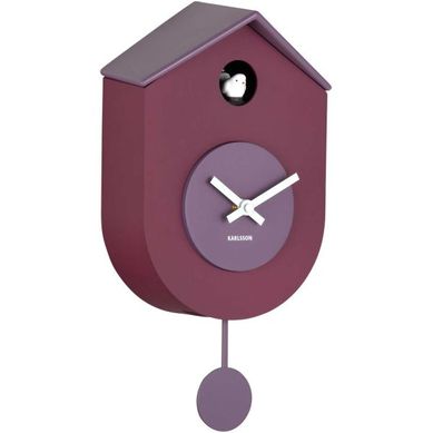 Horloge Murale En Abs Grato Cuckoo Mauve Foncé Et Lavande