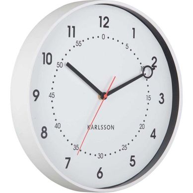 Horloge Murale En Résine Fresco Blanc