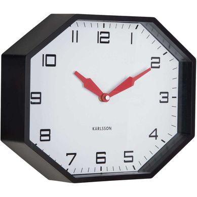 Horloge Murale Octogonale En Résine Factory Noir