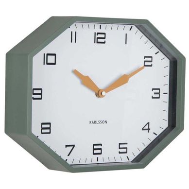 Horloge Murale Octogonale En Résine Factory Vert Jungle