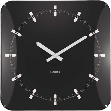 Horloge Murale En Métal Sucinto Dome Square Noir