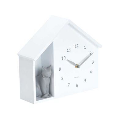 Horloge À Poser Siting Cat Blanc
