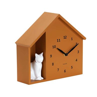Horloge À Poser Siting Cat Jaune Ocre Horloge À Poser Siting Cat Jaune Ocre