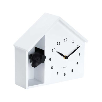 Horloge À Poser Peeking Doggy Blanc