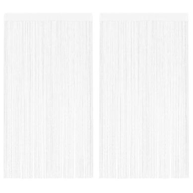 Rideau En Fils 2 Pièces 100 X 250 Cm Blanc