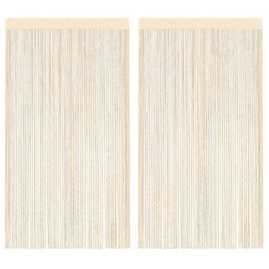 Rideau En Fils 2 Pièces 100 X 250 Cm Crème