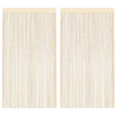 Rideau En Fils 2 Pièces 140 X 250 Cm Crème