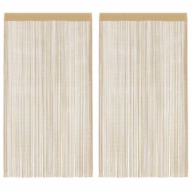 Rideau En Fils 2 Pièces 100 X 250 Cm Beige