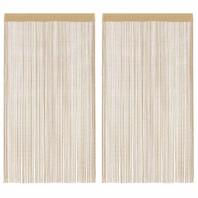Rideau En Fils 2 Pièces 140 X 250 Cm Beige