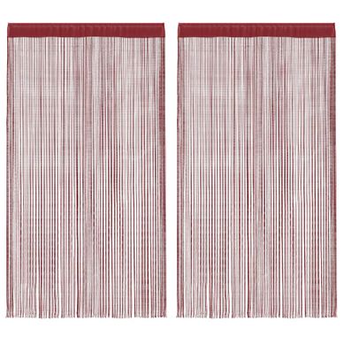 Rideau En Fils 2 Pièces 100 X 250 Cm Bordeaux