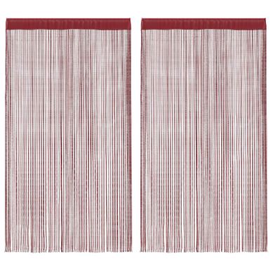Rideau En Fils 2 Pièces 140 X 250 Cm Bordeaux