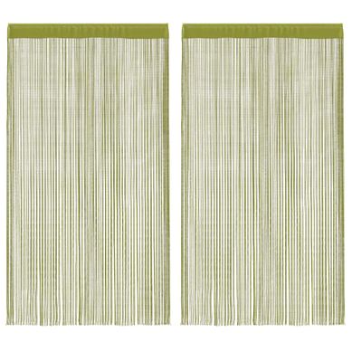 Rideau En Fils 2 Pièces 140 X 250 Cm Vert