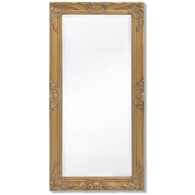 Miroir Mural Style Baroque 100x50 Cm Doré