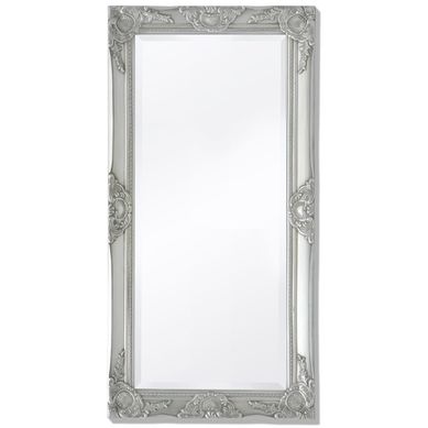 Miroir Mural Style Baroque 100x50 Cm Argenté
