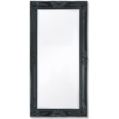 Miroir Mural Style Baroque 100x50 Cm Noir