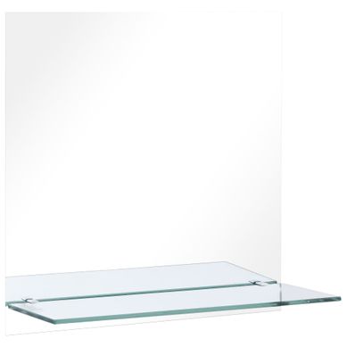 Miroir Mural Avec étagère 60x60 Cm Verre Trempé