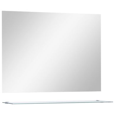 Miroir Mural Avec étagère 80x60 Cm Verre Trempé