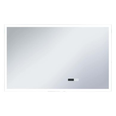 Miroir À LED Et Capteur Tactile Et Affichage D'heure 100x60 Cm