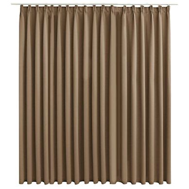 Rideau Occultant Avec Crochets Taupe 290x245 Cm