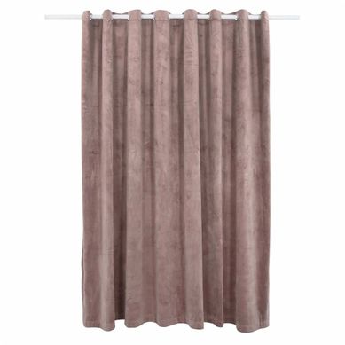 Rideau Occultant Avec Anneaux En Métal Velours Rose 290x245 Cm