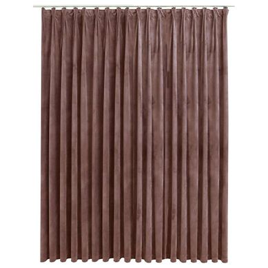 Rideau Occultant Avec Crochets Velours Rose Antique 290x245 Cm