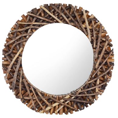 Miroir Mural 60 Cm Teck Rond