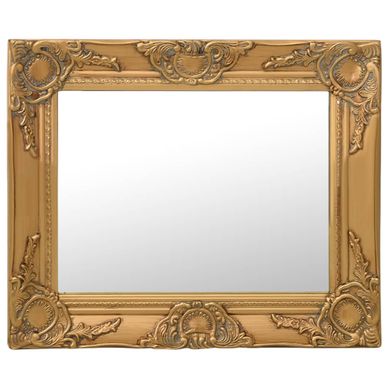Miroir Mural Style Baroque 50x40 Cm Doré