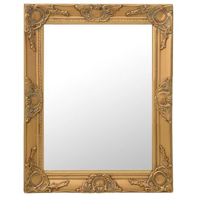 Miroir Mural Style Baroque 50x60 Cm Doré