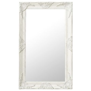 Miroir Mural Style Baroque 50x80 Cm Blanc Miroir Mural Style Baroque 50x80 Cm Blanc
