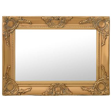 Miroir Mural Style Baroque 60x40 Cm Doré