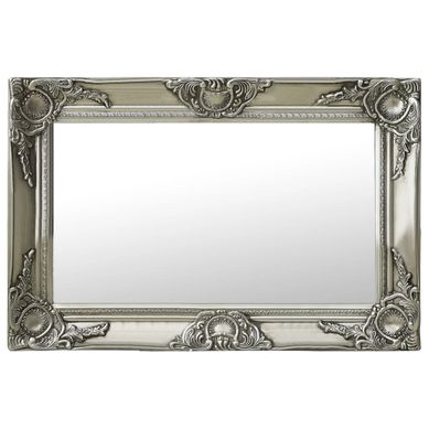 Miroir Mural Style Baroque 60x40 Cm Argenté Miroir Mural Style Baroque 60x40 Cm Argenté