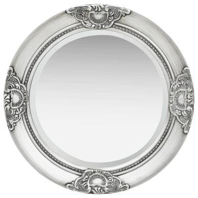 Miroir Mural Style Baroque 50 Cm Argenté