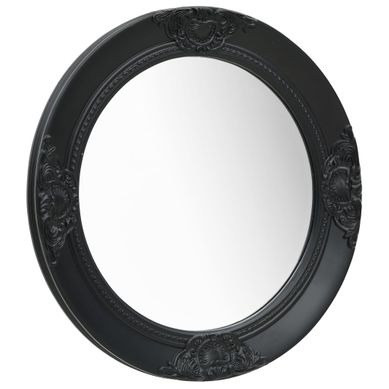 Miroir Mural Style Baroque 50 Cm Noir