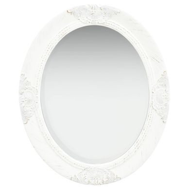 Miroir Mural Style Baroque 50x60 Cm Blanc Miroir Mural Style Baroque 50x60 Cm Blanc