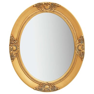 Miroir Mural Style Baroque 50x60 Cm Doré
