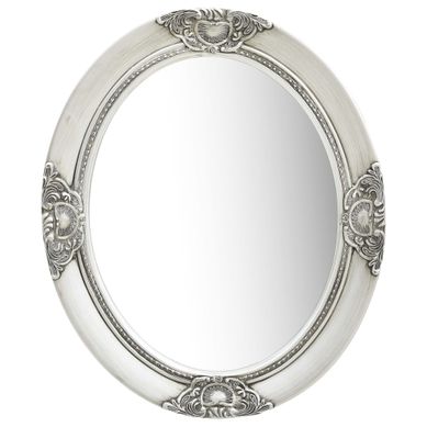 Miroir Mural Style Baroque 50x60 Cm Argenté