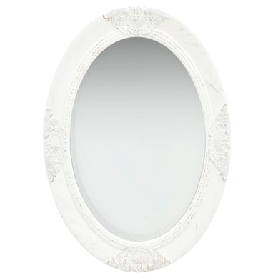 Miroir Mural Style Baroque 50x70 Cm Blanc Miroir Mural Style Baroque 50x70 Cm Blanc