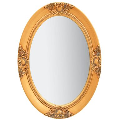 Miroir Mural Style Baroque 50x70 Cm Doré
