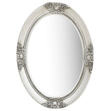 Miroir Mural Style Baroque 50x70 Cm Argenté