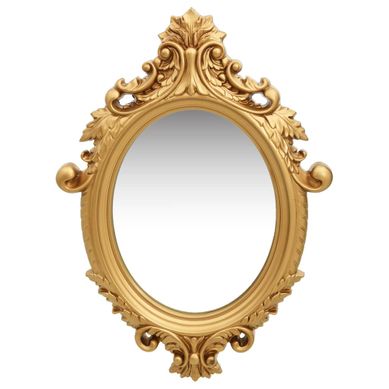 Miroir Mural Style Château 56x76 Cm Doré